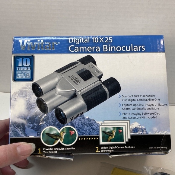 NEW IN BOXVivitar Camera Binocular Combo Digital 10x25 LCD Display w/Box & Instr - Picture 2 of 2
